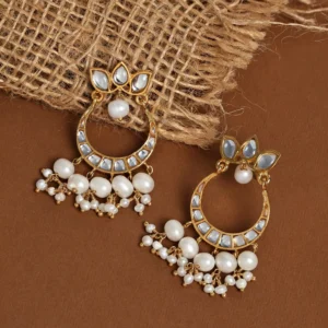 white earrings