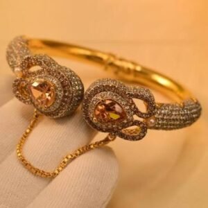 gold stone braclete